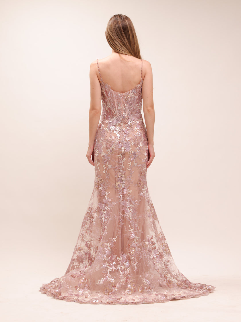 Blush Florentine Sequin Gown