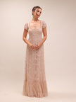 9194 Embellished Blush Gown