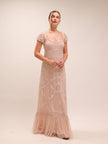 9194 Embellished Blush Gown