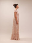9194 Embellished Blush Gown