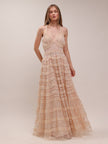 Blossom Ruffle Mesh Gown