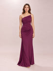Asymmetrical Dress with Gathered Sides