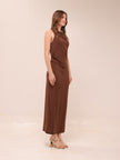 Draped Dress With Metallic Detail
