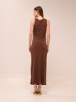 Draped Dress With Metallic Detail