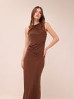 Draped Dress With Metallic Detail