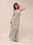 Ruffled Floral Print Dress