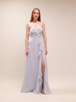 Chiffon Strapless A-Line Dress