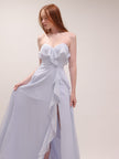 Chiffon Strapless A-Line Dress