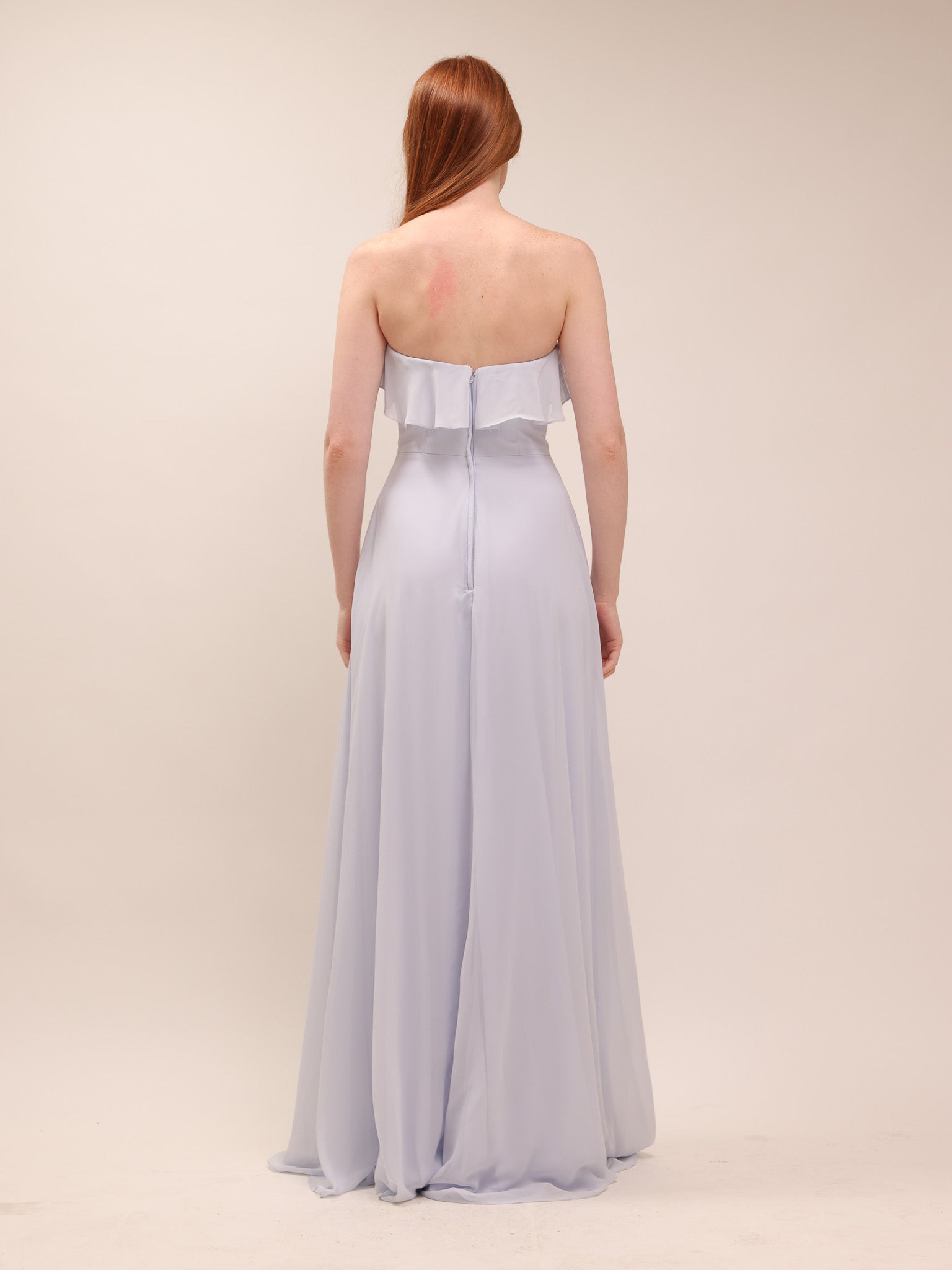 Chiffon Strapless A-Line Dress