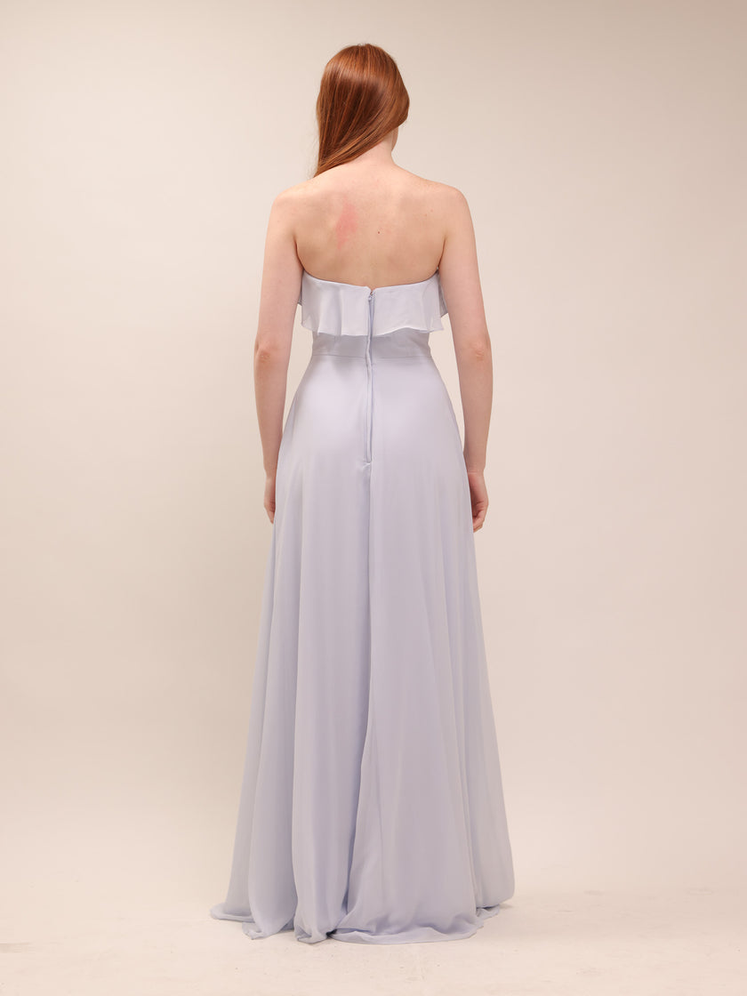 Chiffon Strapless A-Line Dress