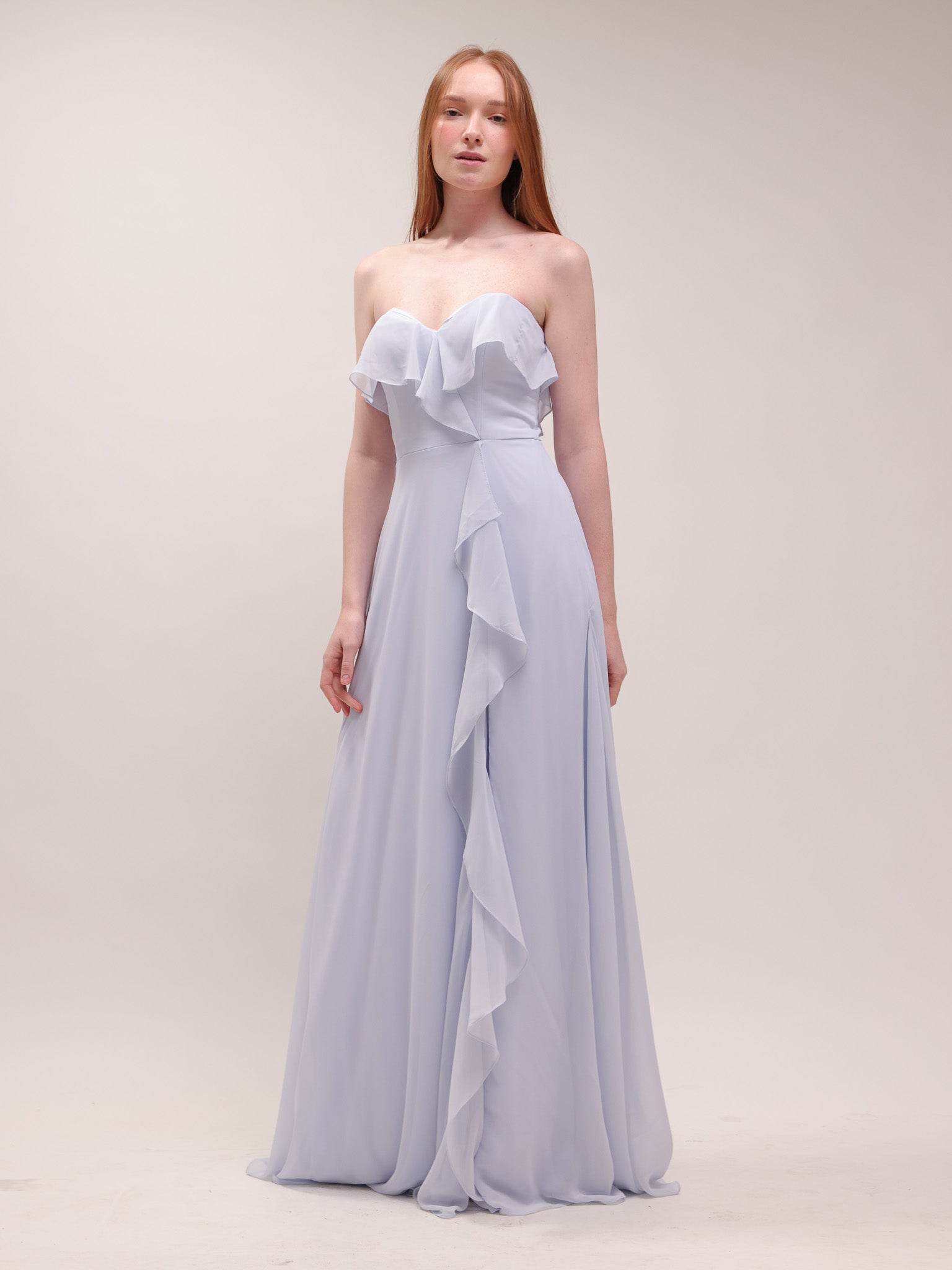 Chiffon Strapless A-Line Dress