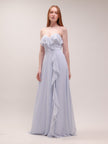 Chiffon Strapless A-Line Dress