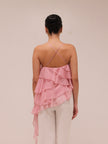 Ripple Ruffle Top in Pink