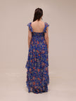Xirena Floral Ruffle High Low Maxi Dress