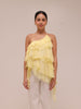 Ripple Ruffle Top in Yellow