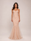 Strapless Tulle Trumpet Dress