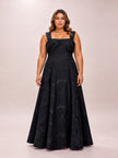 Odette Black Jacquard Gown