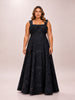 Odette Black Jacquard Gown