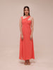 Coral Whisper One-Shoulder Gown