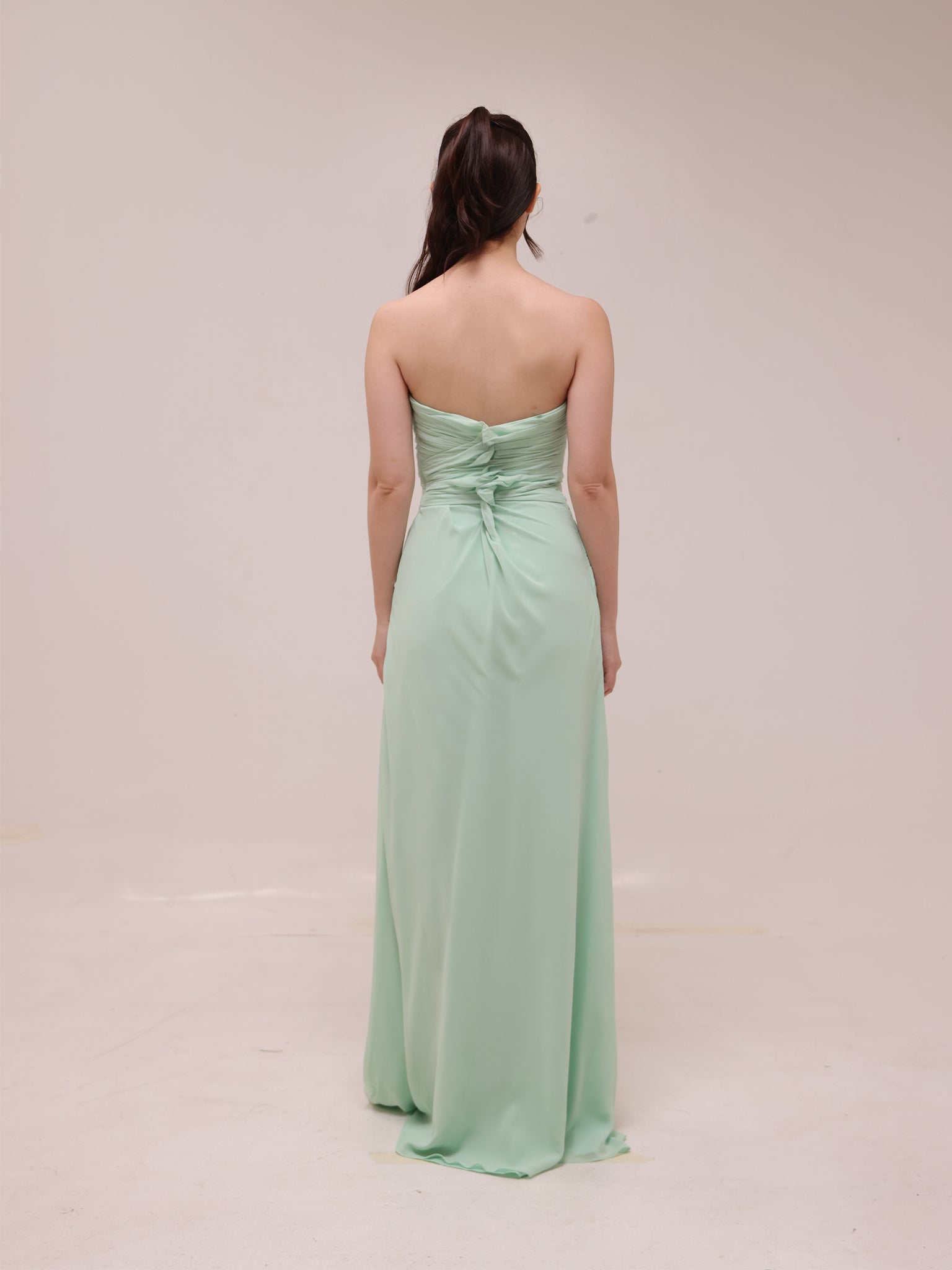 Bridesmaids Draped Chiffon Gown