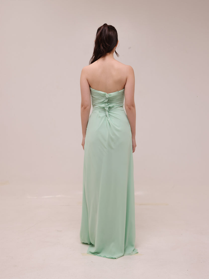 Bridesmaids Draped Chiffon Gown