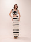 Cropped Knit Set Maxi Dress
