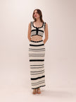 Cropped Knit Set Maxi Dress