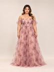 Tulle Draped Gown