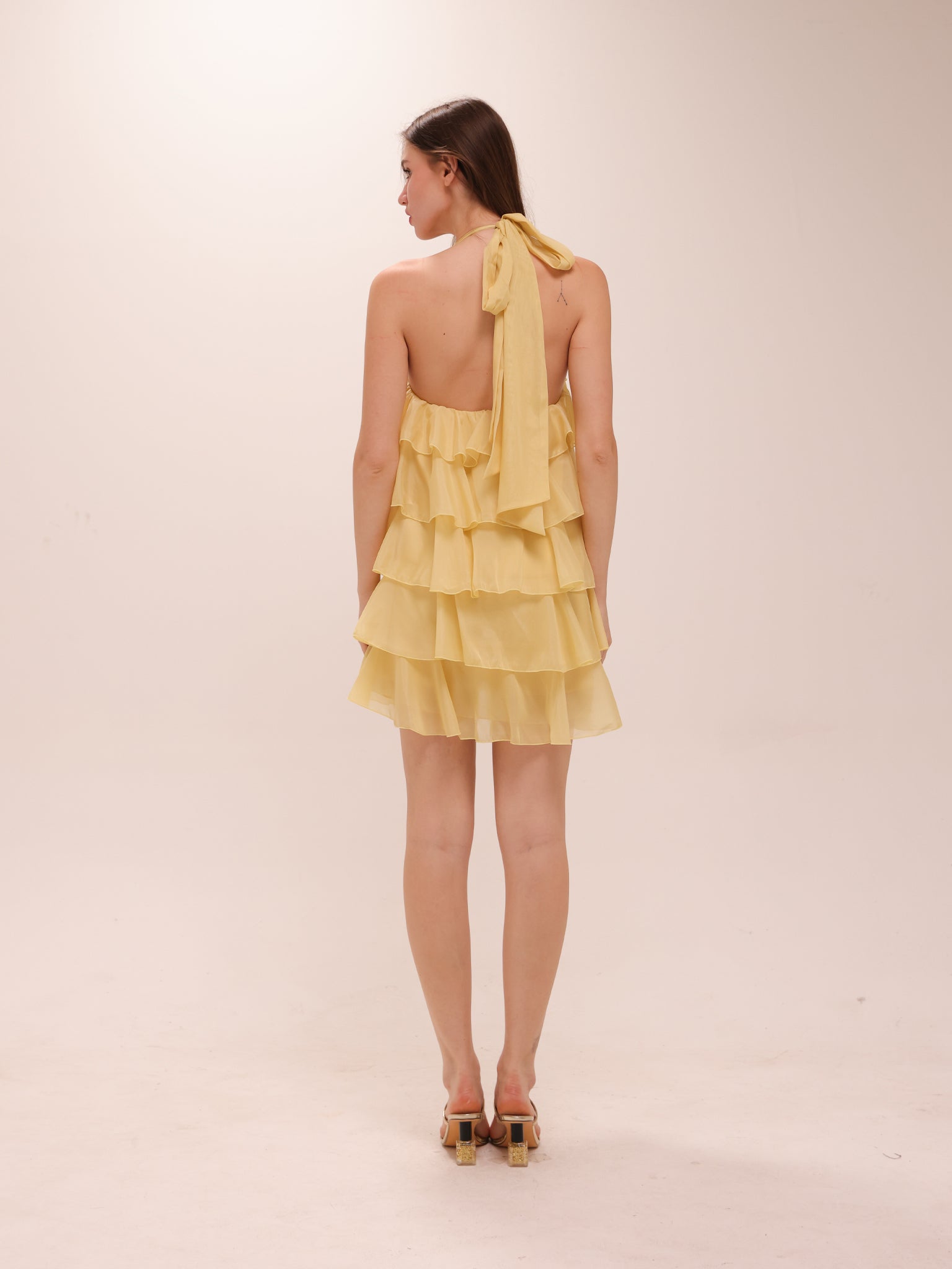 Tiered Chiffon Shift Dress