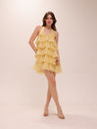 Tiered Chiffon Shift Dress