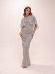 Silver Glitter Tulle Gown
