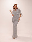 Silver Glitter Tulle Gown