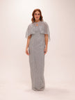 Silver Glitter Tulle Gown
