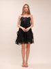 Suzette crystal-embellished floral mini dress in Black
