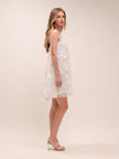 Suzette Crystal-Embellished Floral Mini Dress