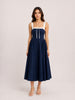 Colorblock Cotton Midi Dress