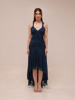 Midnight Shimmer High-Low Gown