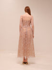 Pink Flower Lace Midi