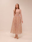 Pink Flower Lace Midi