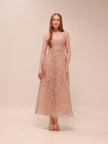 Pink Flower Lace Midi