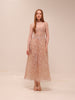 Pink Flower Lace Midi