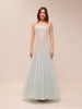 Blue Draped Maxi Dress