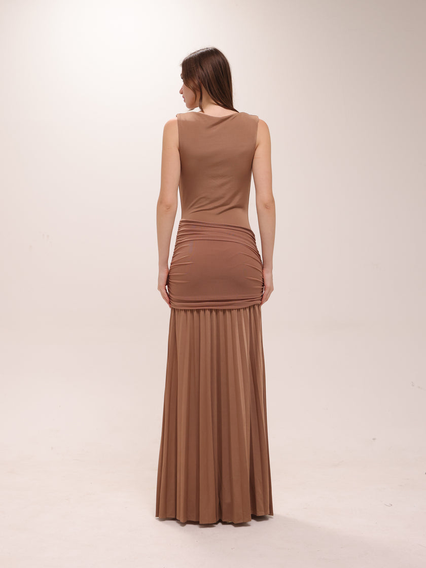 Dania Cowl Neck Slinky Maxi Dress
