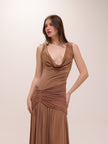 Dania Cowl Neck Slinky Maxi Dress