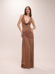 Dania Cowl Neck Slinky Maxi Dress