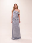 Dahlia Off-Shoulder Satin Maxi Dress