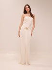 Quincy Halter Maxi Dress With Hardware - Ivory