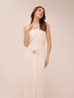 Quincy Halter Maxi Dress With Hardware - Ivory
