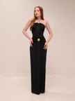 Quincy Halter Maxi Dress With Hardware - Black