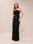 Quincy Halter Maxi Dress With Hardware - Black